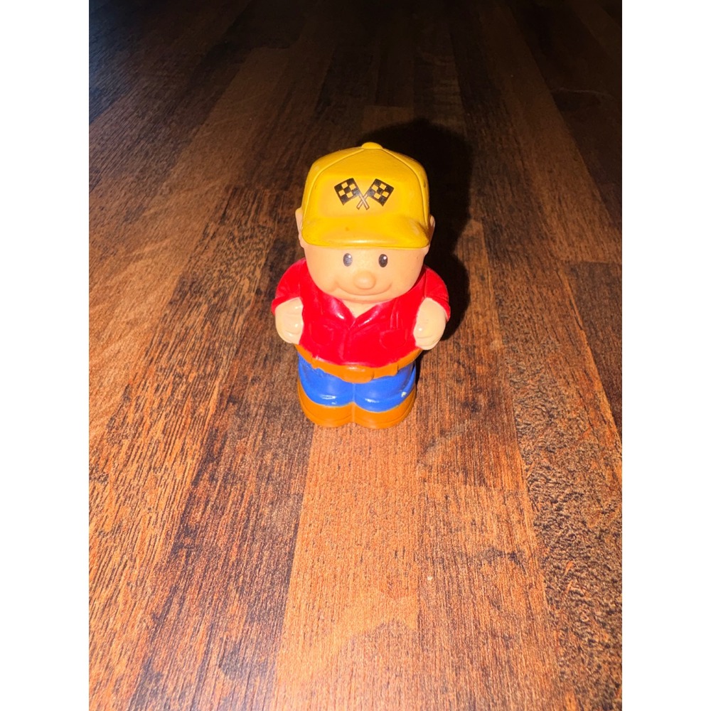 1998 Shelcore‎ Man Boy Figure W/ Yellow Hat Racing Works With Fplp 2.5 Inches